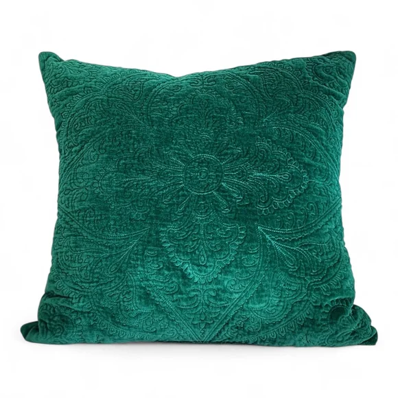 Opalhouse Emerald Green Square Accent Pillows - Picture 2 of 3